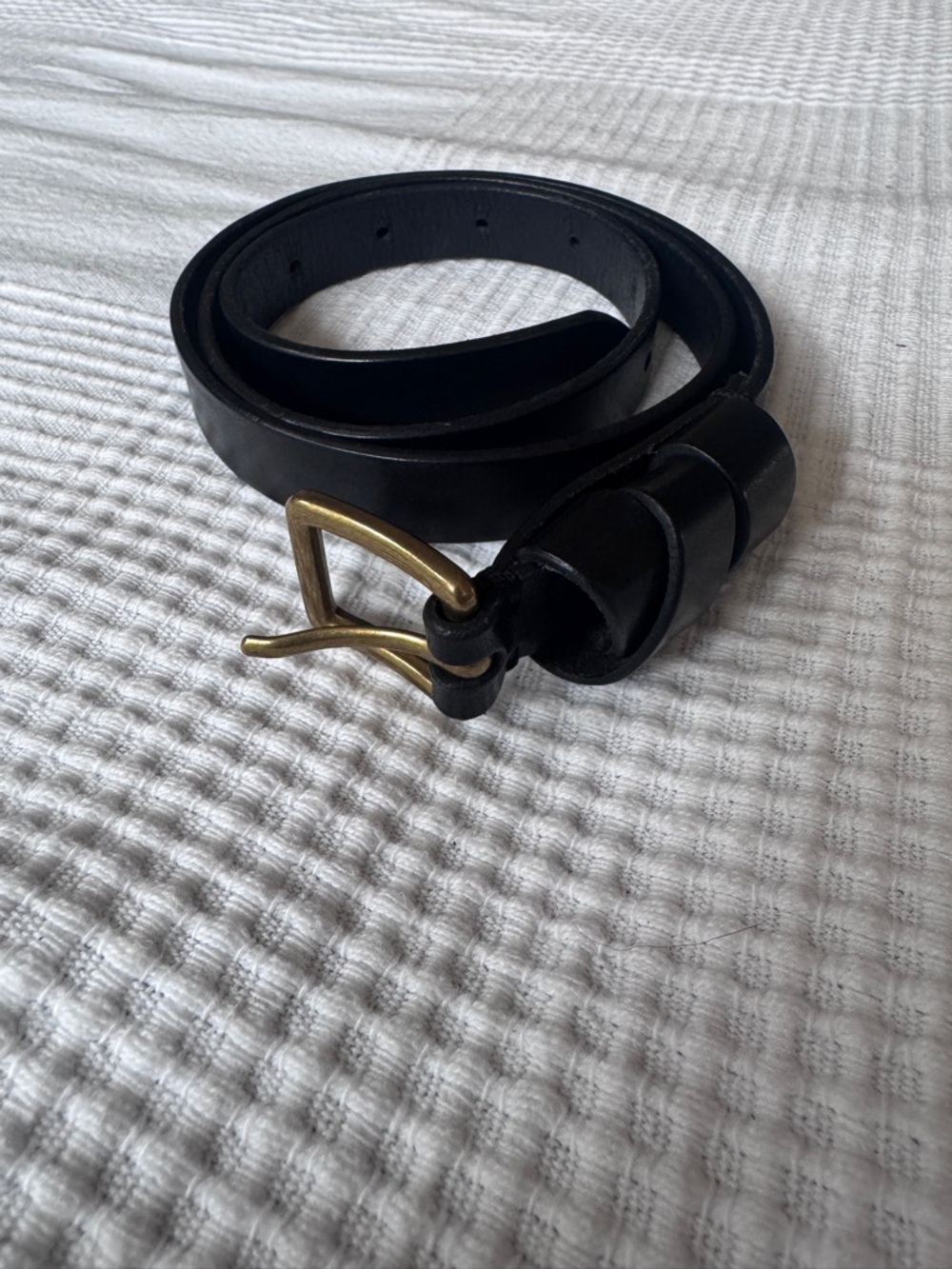 Madewell black leather belt small
